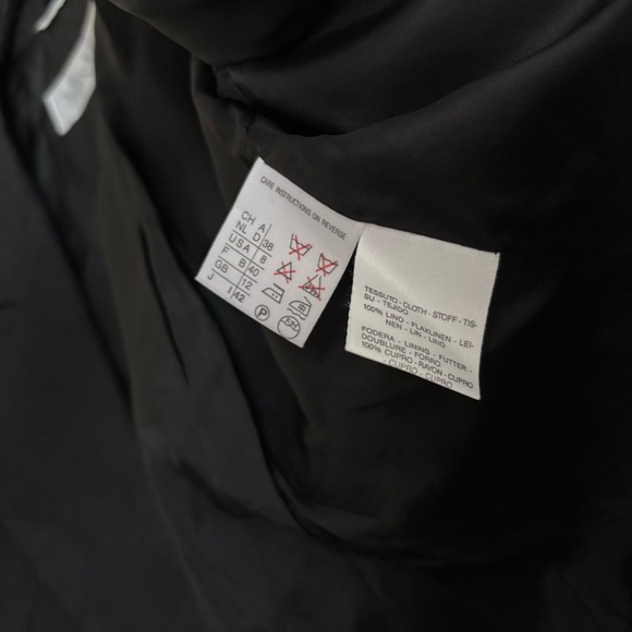 MaxMara Black Short Sleeve Linen Blazer - Picture 5 of 6